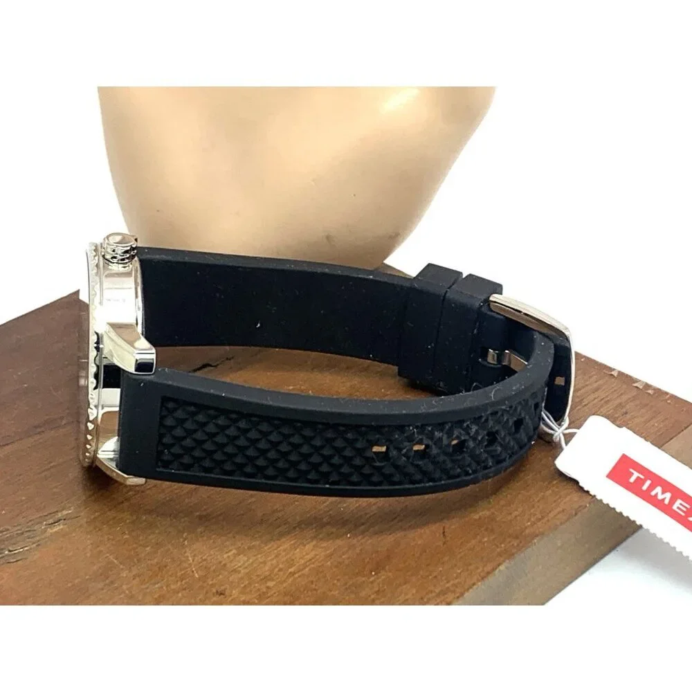 Timex Men's Watch TW2W60600 Quartz Black Dial Date Coke Bezel Rubber Strap 41mm